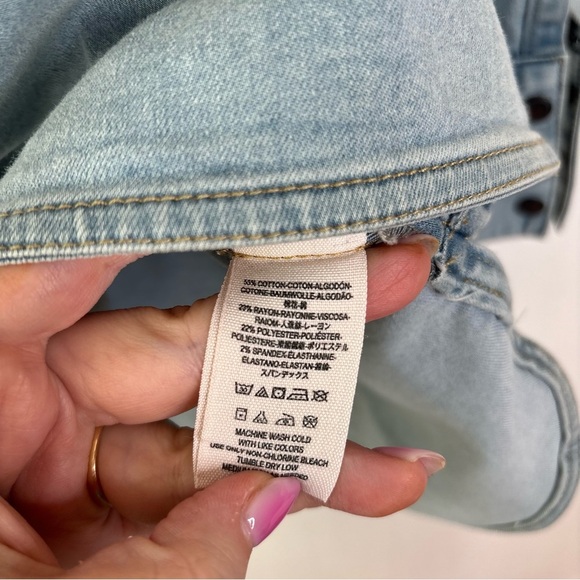 Free People Amber Denim Dress size Medium - Picture 7 of 11